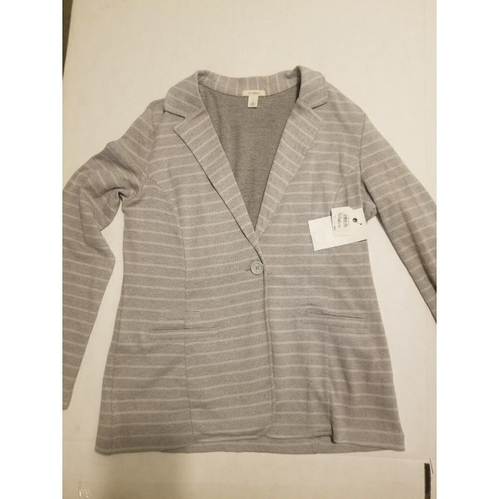 Caslon sz Large Grey 100%‎ Cotton Blazer nwt